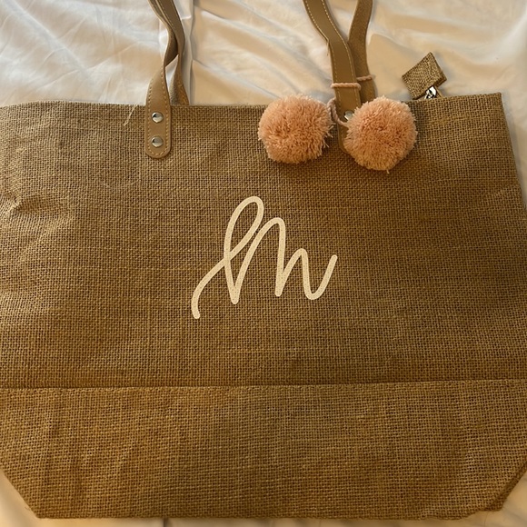 NEW Personalized letter “M” beach tote. - Picture 2 of 7